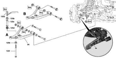  Снятие и установка нижнего поперечного рычага Mercedes-Benz W163