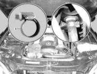  Замена хомута крепления шланга тракта охлаждения жидкости ГУР Mercedes-Benz W163